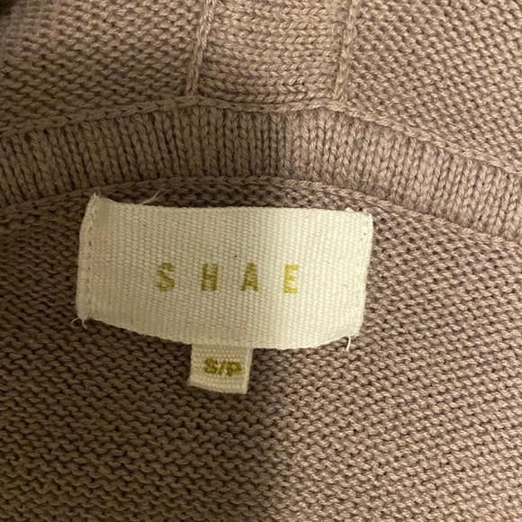 Anthropology; designer is Shae size S, Taupe color sweater dress or zip cardigan - Picture 6 of 6